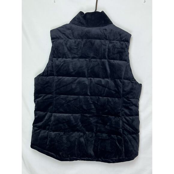Zeroxposur Women’s 2XL Black Quilted Puffer Velour Full Zip Vest Q933005 Winter - Picture 2 of 6